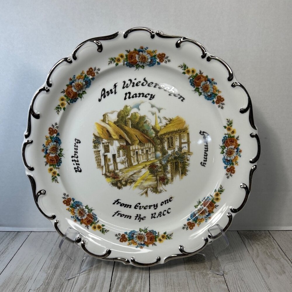 Vintage Bavaria Decorative Plate Schumann Arzberg Germany 12'' Floral Design